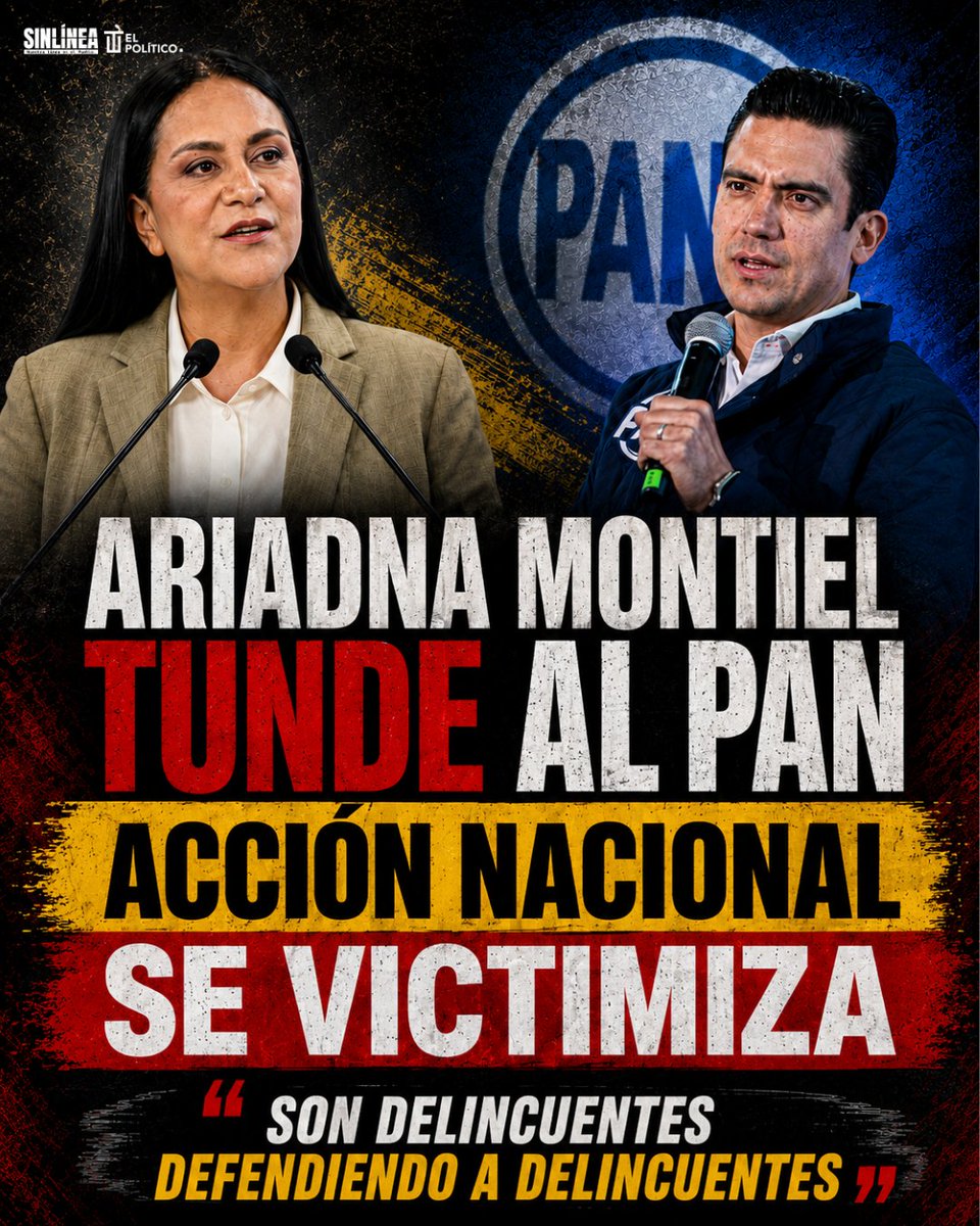 SinLinea_Mx's tweet photo. ‼️El PAN ya activó su viejo manual: victimizarse cuando les piden cuentas.

#AriadnaMontiel (@A_MontielR) fue directa: Acción Nacional se escuda en el discurso de “persecución”, pero lo que hay sobre la mesa es una solicitud contra la gobernadora de Chihuahua que deben explicar, no dramatizar.

👉Porque cuando se trata de defender privilegios, salen todos en coro.

Pero cuando se trata de responder por Chihuahua… ahí sí se hacen los ofendidos.

“Son delincuentes defendiendo a delincuentes” 🔥

#AriadnaMontiel #PAN #Chihuahua #MaruCampos #SinLínea #PolíticaMX