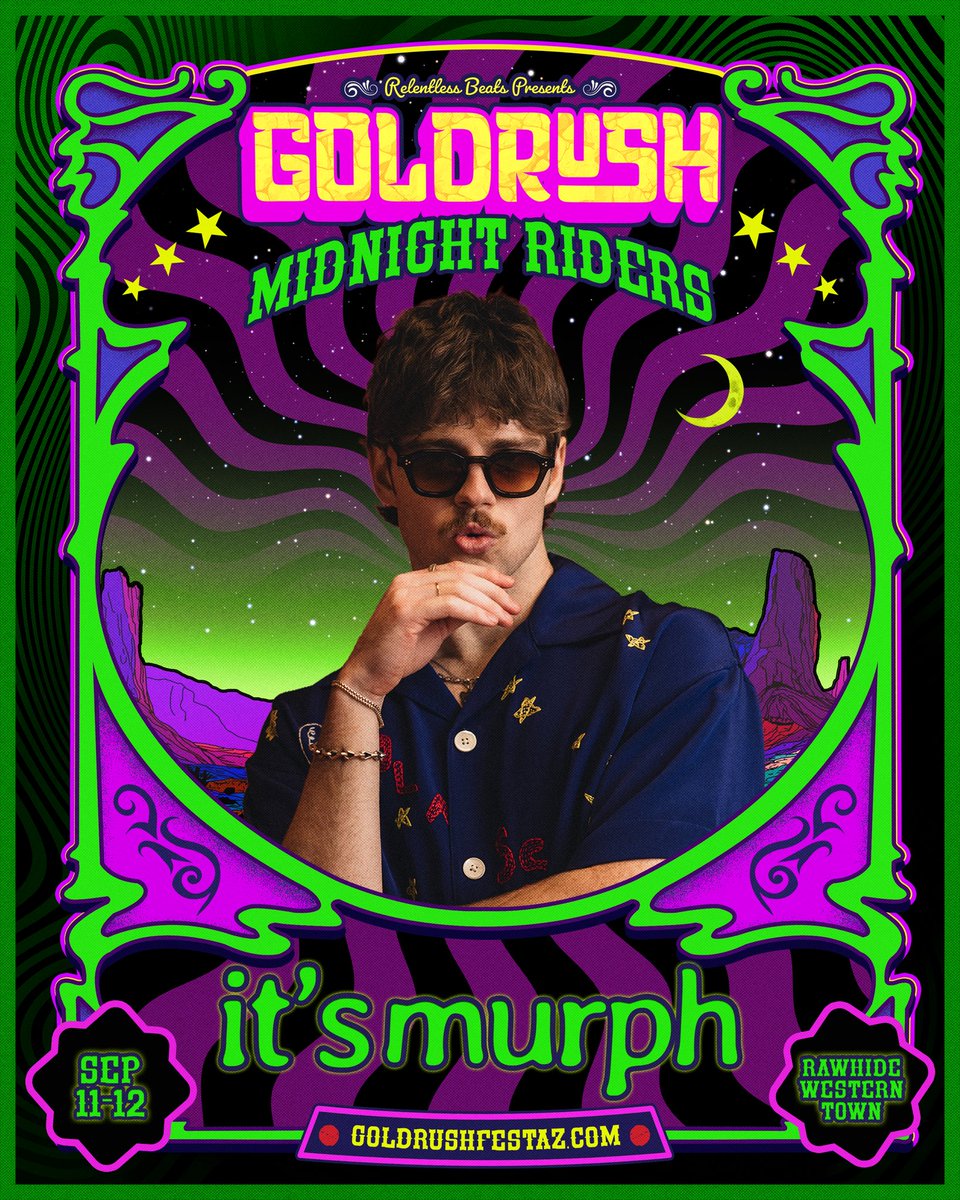 GoldrushFestAZ's tweet photo. #CanYouDigIt โ๏ธ itโs murph is rolling straight into the wild west bringing the feel good energy weโll be chasing all summer โ๏ธ๐ค
Payment plans available!
Early access presale begins Thursday at 10am PT
Signup now at https://t.co/hyMf1ieN5z https://t.co/92nRvoiWcu