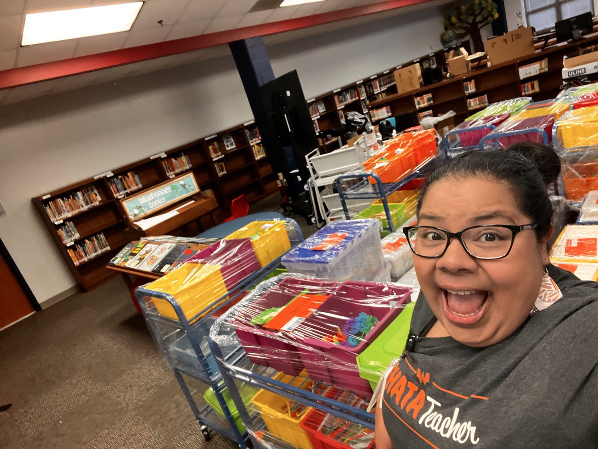 MrsHuber_DLC's tweet photo. The school year may be coming to an end, but it’s not over yet! Today @IISD_iLearn worked with the @ES_Farine library to sort and pack STEM materials for the new campus! 

It was a LOT of work, but we got it done! https://t.co/meLn6RTx87