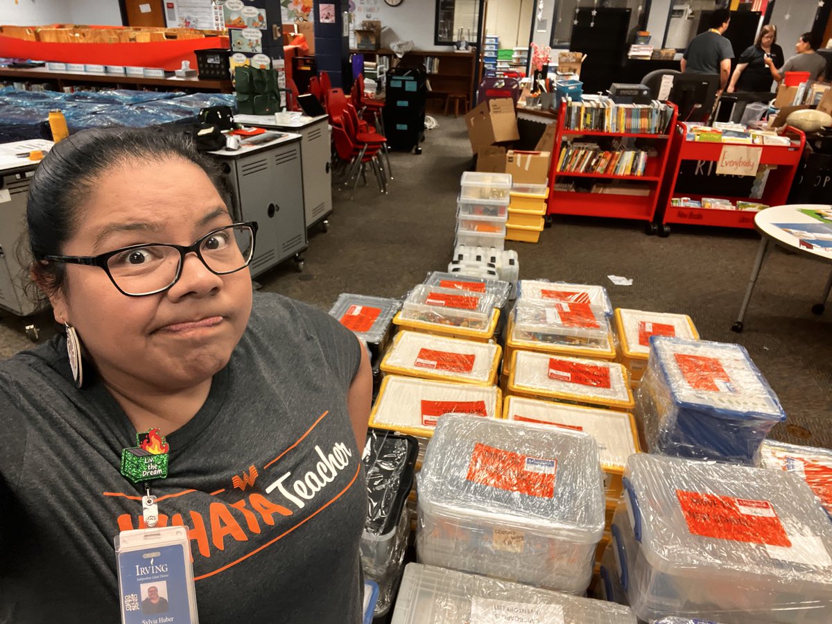 MrsHuber_DLC's tweet photo. The school year may be coming to an end, but it’s not over yet! Today @IISD_iLearn worked with the @ES_Farine library to sort and pack STEM materials for the new campus! 

It was a LOT of work, but we got it done! https://t.co/meLn6RTx87