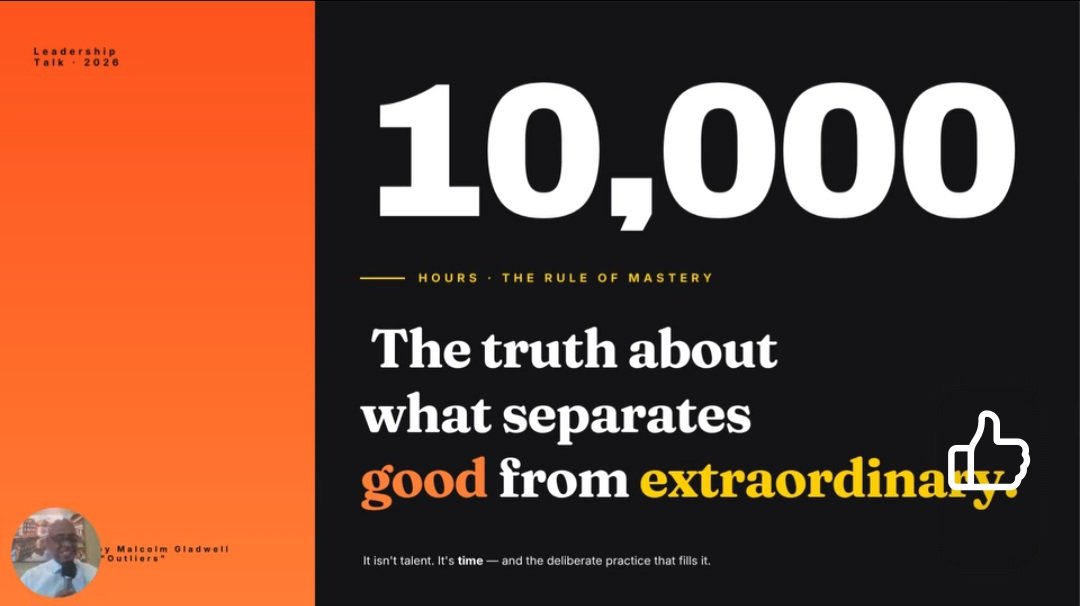 IAPmbc's tweet photo. Malcolm Gladwell's leadership insight on the 10,000-hour rule (Just Thinking Dr. A.K. Parham)
https://t.co/5kiRf09mat https://t.co/1ckqZH2HkP