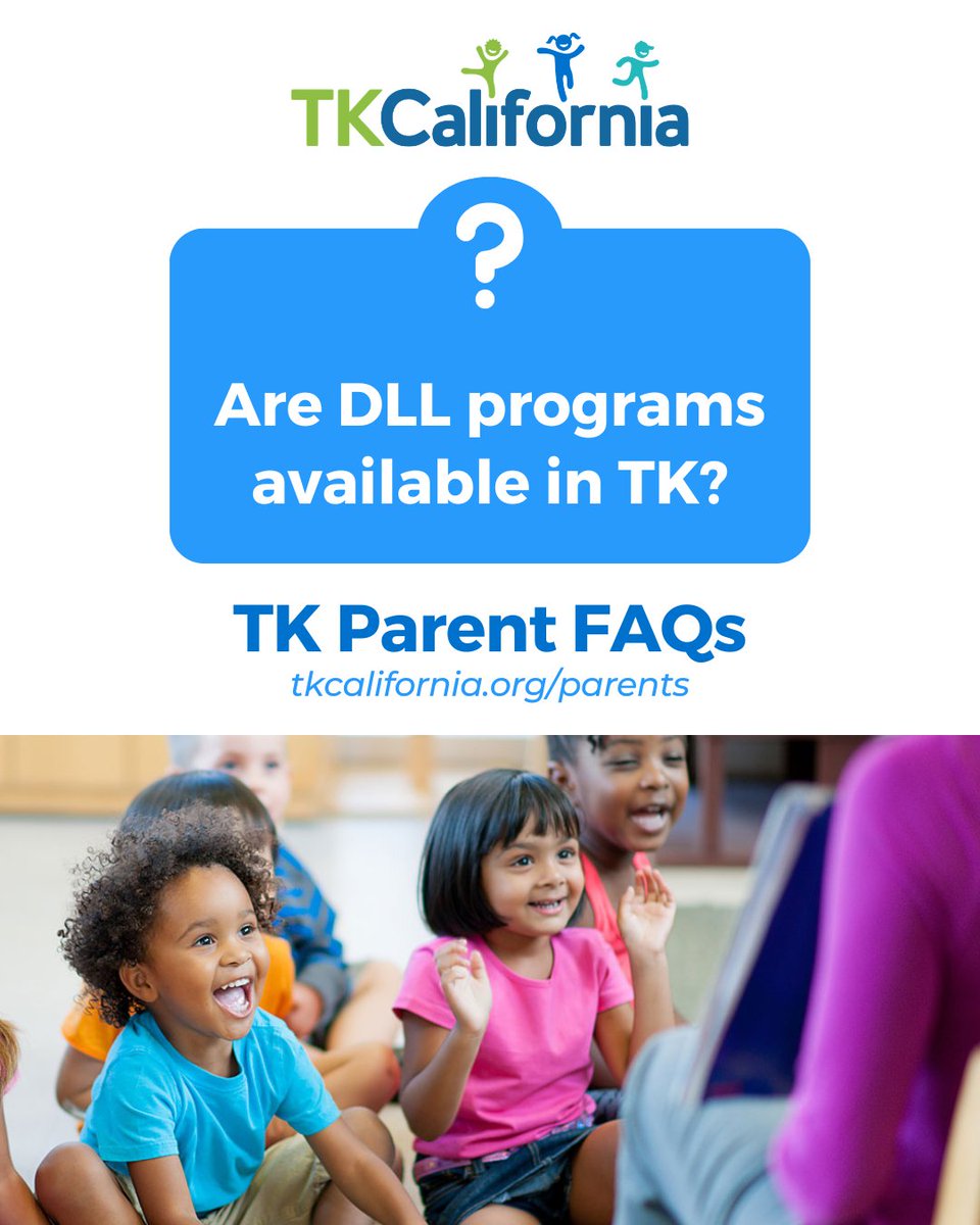 EarlyEdgeCA's tweet photo. Many school districts include programs beginning in #TK &amp; provide pathways to biliteracy through elementary school &amp; beyond. Reach out to your local school district to learn which programs are available. 🏫

Visit our FAQs at #TKCalifornia to learn more: https://t.co/g3A8jiY5nh https://t.co/ahlFhnkWUO