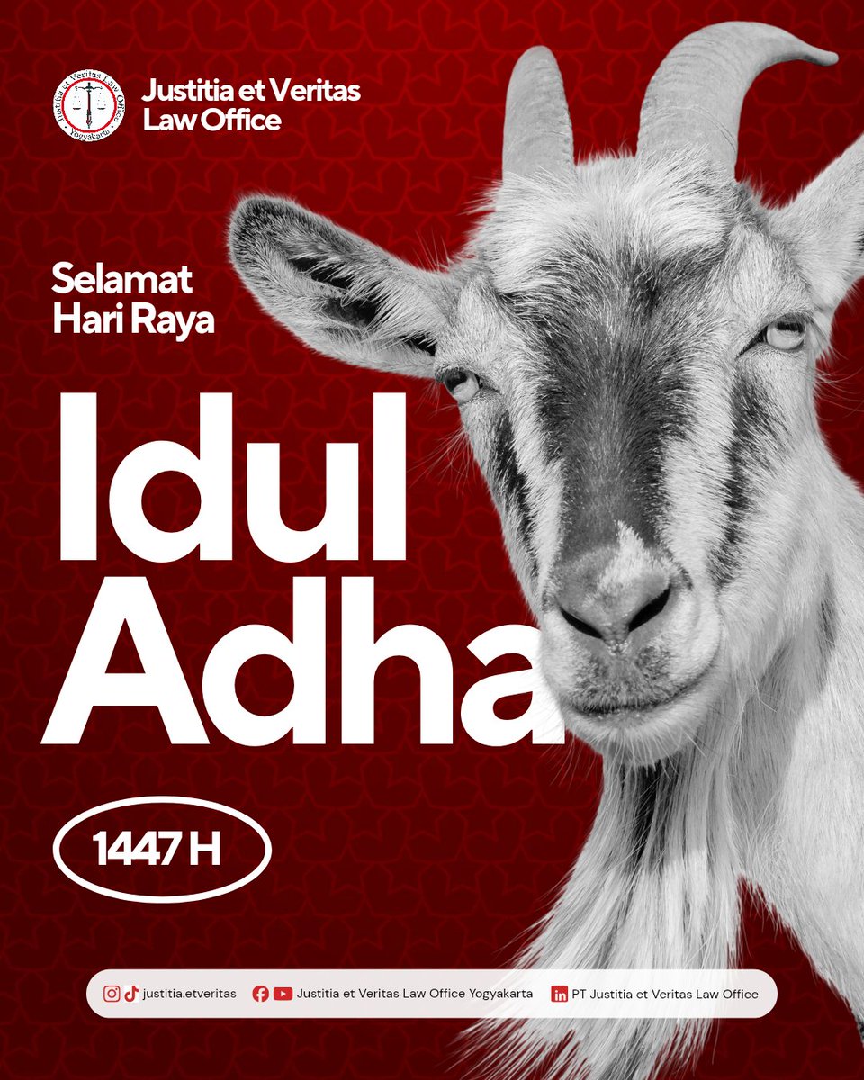 jevloyk's tweet photo. 🌙✨ Selamat Hari Raya Idul Adha 1447 H ✨🌙

Semoga semangat pengorbanan, keikhlasan, dan kepedulian di Hari Idul Adha membawa keberkahan dan kebaikan bagi kita semua 🙏🏻 https://t.co/rM7qAaxFWJ