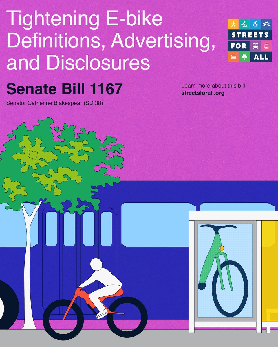 streetsforall's tweet photo. Our sponsored bill SB 1167 (@Cblakespear) just passed unanimously out of the CA State Senate 🙌

This bill clamps down on illegal e-motos being sold as “e-bikes” - ensuring that consumers are buying devices that meet legal safety standards. https://t.co/2eDuk8qdSP