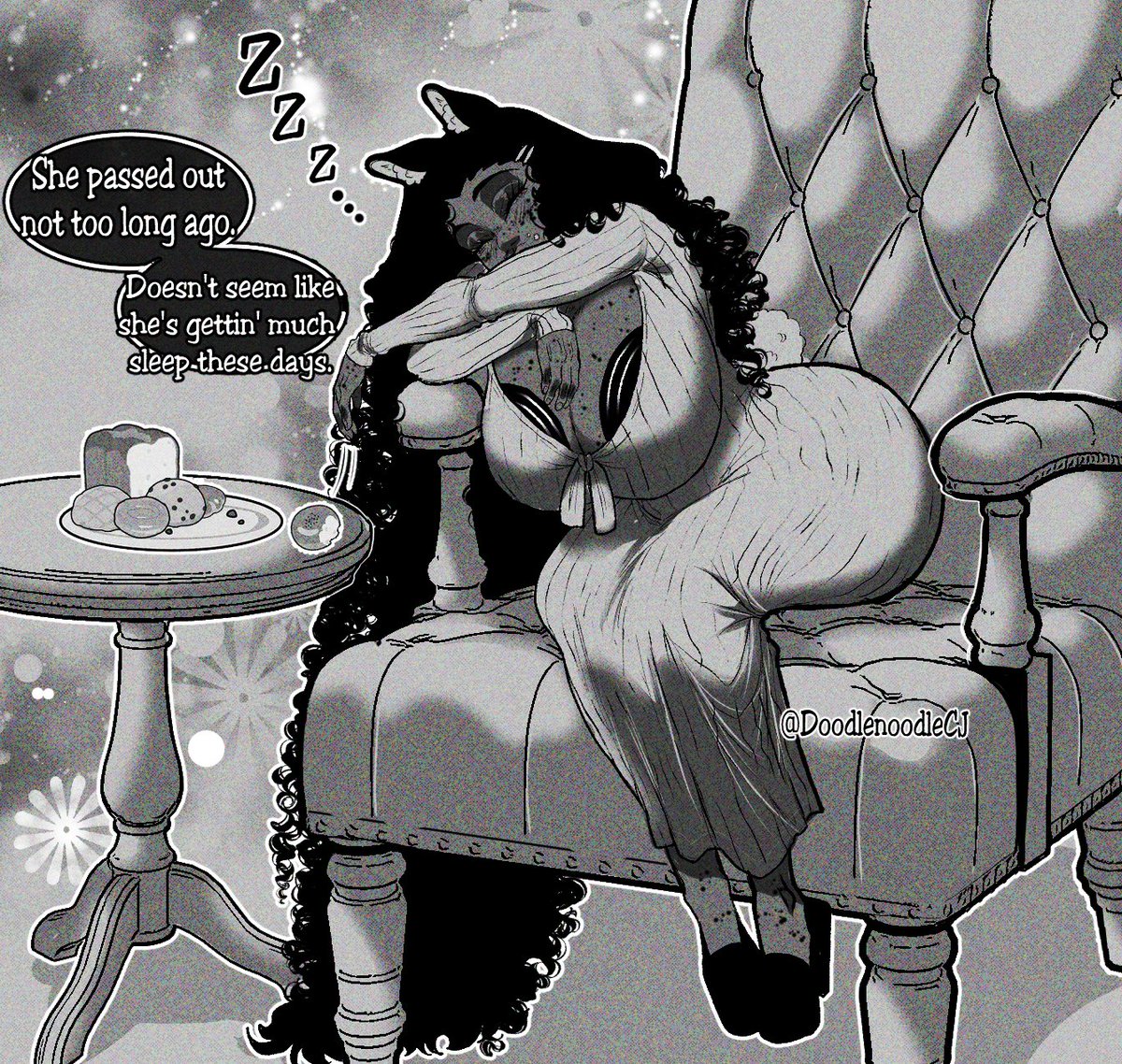 doodlenoodleCJ's tweet photo. the tired bun😴🐰 
(Nicole Lawrence) https://t.co/7z0yimXqba