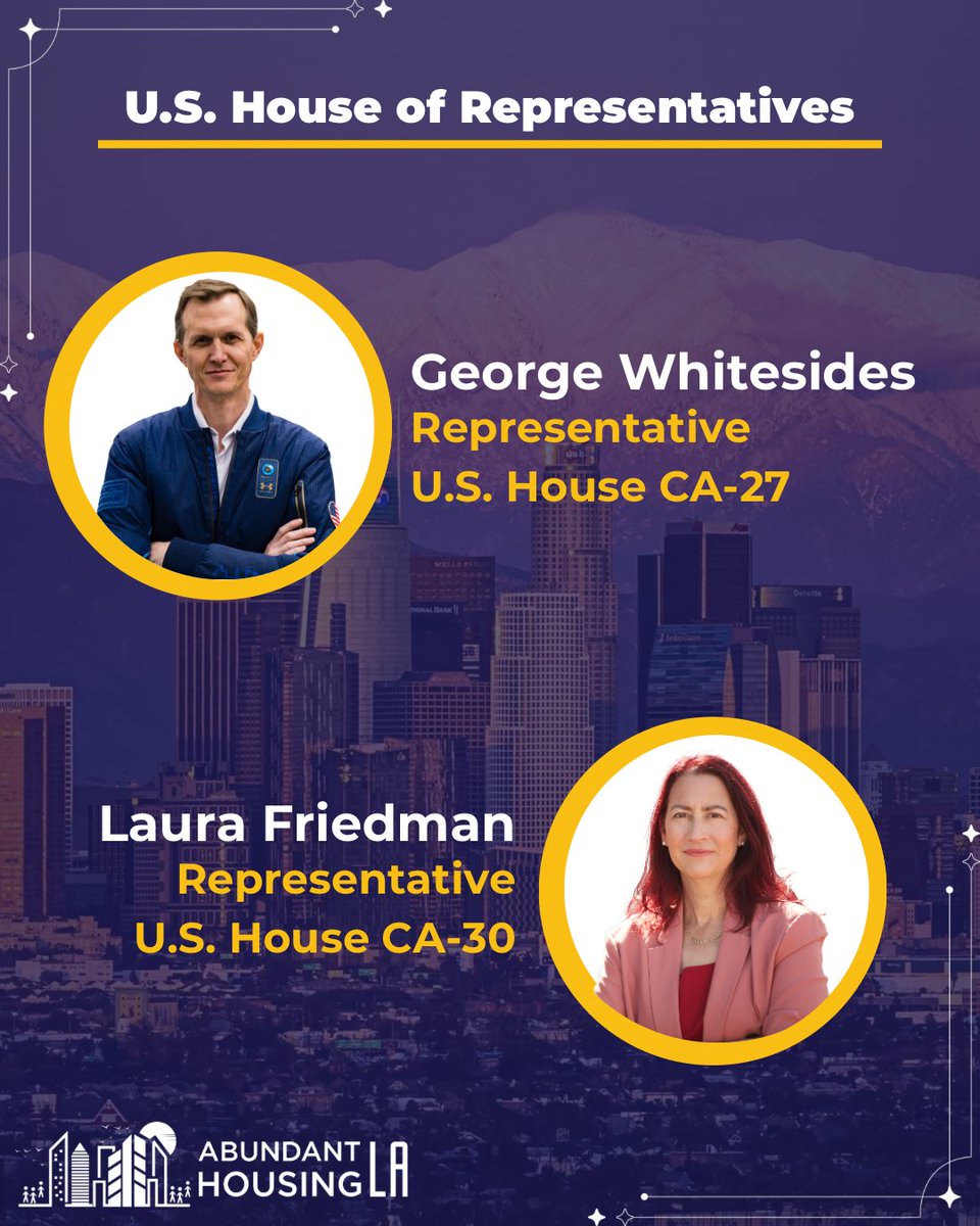 AbundantHousing's tweet photo. June 2nd is just one week away so that means the California Primary Election is almost upon us! We have put together the official 2026 AHLA Voter Guide with all of our endorsed candidates in one place! From the local level to statewide offices, here you can find all of the candidates that have been chosen by the endorsement committee for their commitment to creating more equitable housing across LA. 

Make sure to make your voting plan for next Tuesday whether that be in person or by mail-in ballot! Your vote counts and your voice should be heard. Join us in voting for housing equity in June 2nd! 

#AHLA #CAprimaryelection #voterguide #ahlavoterguide #housingjustice