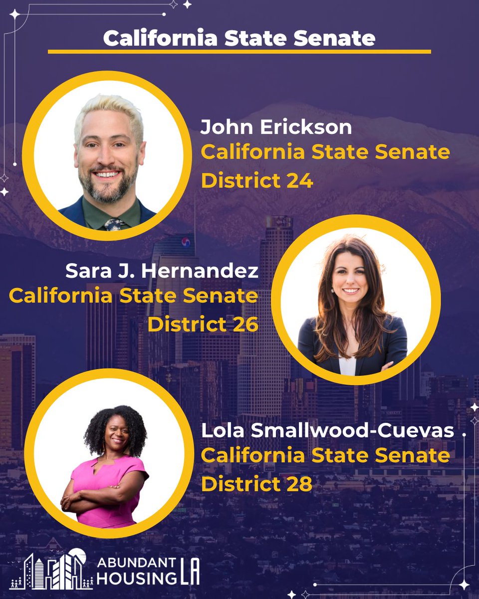 AbundantHousing's tweet photo. June 2nd is just one week away so that means the California Primary Election is almost upon us! We have put together the official 2026 AHLA Voter Guide with all of our endorsed candidates in one place! From the local level to statewide offices, here you can find all of the candidates that have been chosen by the endorsement committee for their commitment to creating more equitable housing across LA. 

Make sure to make your voting plan for next Tuesday whether that be in person or by mail-in ballot! Your vote counts and your voice should be heard. Join us in voting for housing equity in June 2nd! 

#AHLA #CAprimaryelection #voterguide #ahlavoterguide #housingjustice