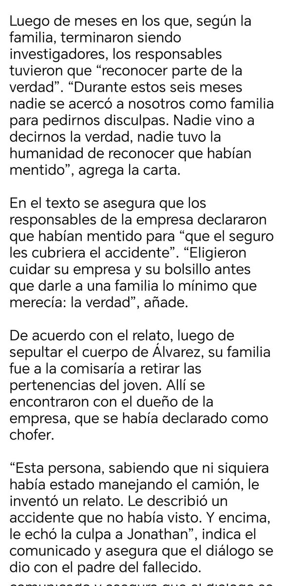CrisPilar51's tweet photo. Nov. '25: el hijo d un primo falleció en un accidente d tránsito en Paysandú. Él iba en moto. Lo atropelló un camión. El conductor se dió a la fuga p tener la licencia vencida. P no tener problemas c seguro, el dueño de la empresa declaró q conducía Él... Hoy siguen libres. https://t.co/53GD3ysSbt