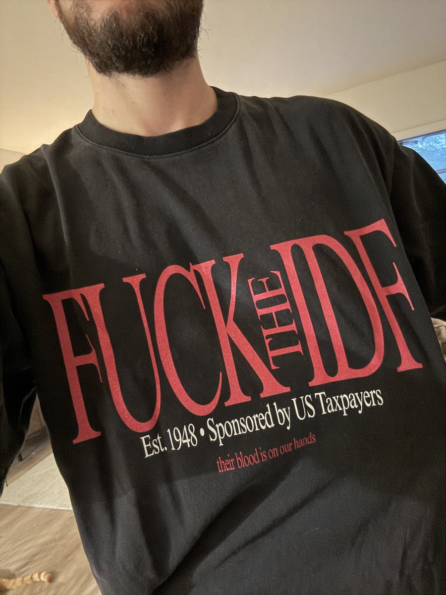 rosinsmoker's tweet photo. new shirt came in

fuck the idf and israel @shoppinkhotmess https://t.co/67CrxpOmpd