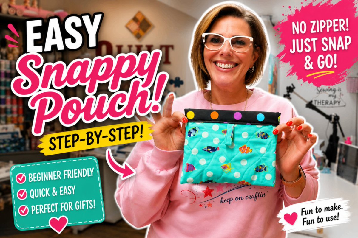 thecraftyauthor's tweet photo. NO ZIPPER? NO PROBLEM! 🧵✨ Easy Snappy Pouch tutorial is LIVE!

🎁 FREE pattern from Missouri Star thru May 31! (1 per person).

To enter: Visit FB @thecraftyauthor &amp; follow pinned comment!

Watch: https://t.co/nFe0dirWrQ
Shop: https://t.co/XFRtmsfO8G

#sewing #MSQCpartner https://t.co/0ik2f6ovFX