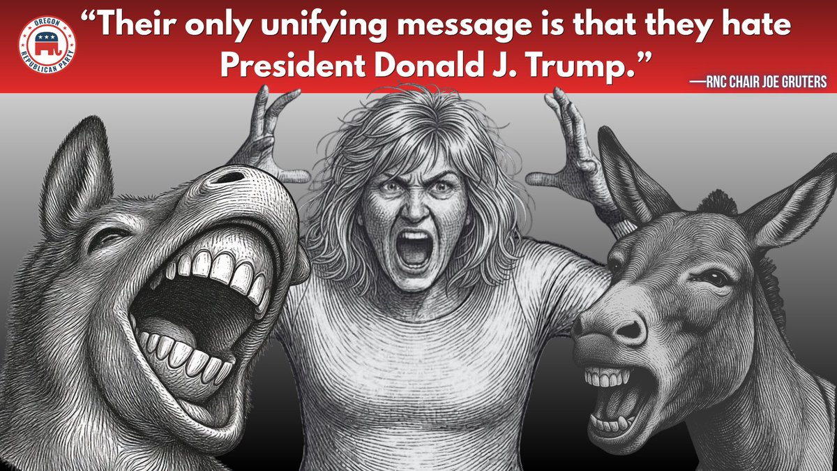 Oregon_GOP's tweet photo. "Their only unifying message is that they hate President Donald J. Trump."
—RNC Chair Joe Gruters
#voteredinstead https://t.co/oqQCOetklv
