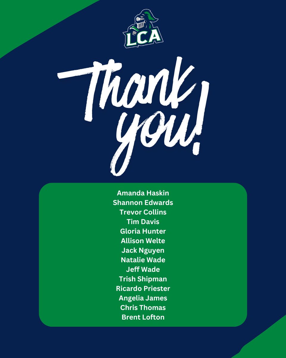 LegionLancer's tweet photo. Huge THANK YOU to the incredible people behind the scenes who helped make every game day possible this school year!

Thank you for supporting our student-athletes, fans, and school community all year long. We appreciate you more than you know! https://t.co/Z0rblb9hl3