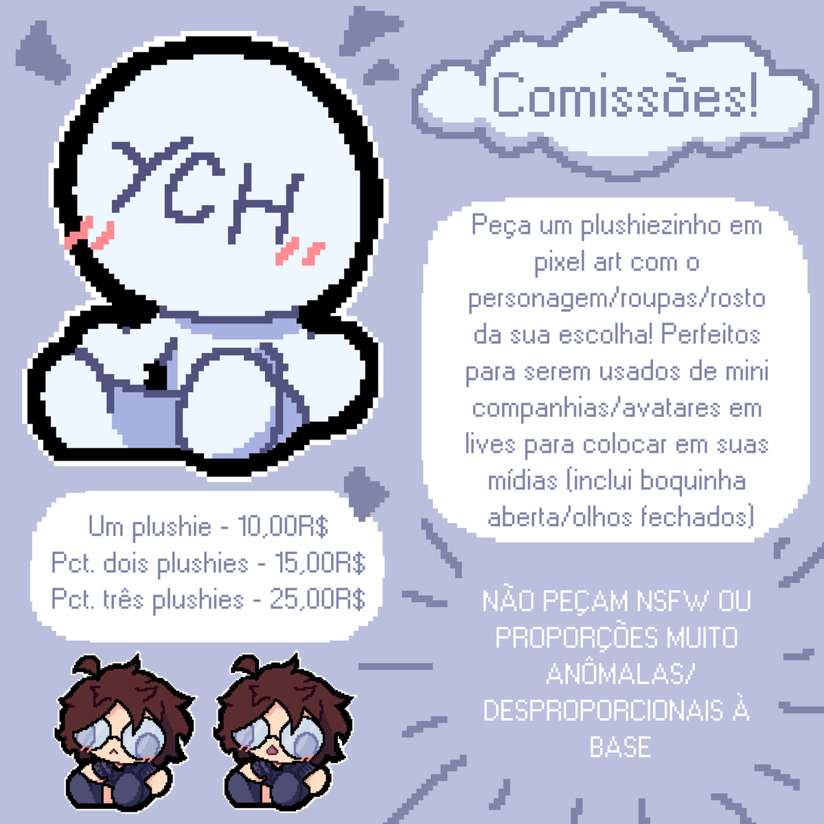 DreamyNicoUwU's tweet photo. Oiee! Eu to abrindo comissões! 💖✨️

To fazendo essas coisinhas piticas aqui por um precinho baixo pra me dar uma forcinha nesses tempos difíceis.

Quem tiver interesse pode vir conversar cmg lá na dm! Vou começar com 10 vagas e se der tudo certo futuramente farei mais 🌻 https://t.co/3FMjXSB9zi