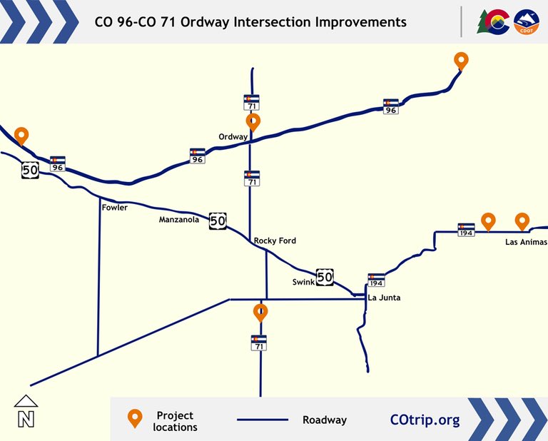 ColoradoDOT's tweet photo. #CDOT #News: CDOT begins intersection and culvert improvements project in southeast #Colorado on #CO194 #CO71 #CO96. Motorists can expect traffic impacts beginning June 1.
📰https://t.co/Zj835WEMjM
#KnowBeforeYouGo #SlowfortheConeZone https://t.co/YJg6K6IKji