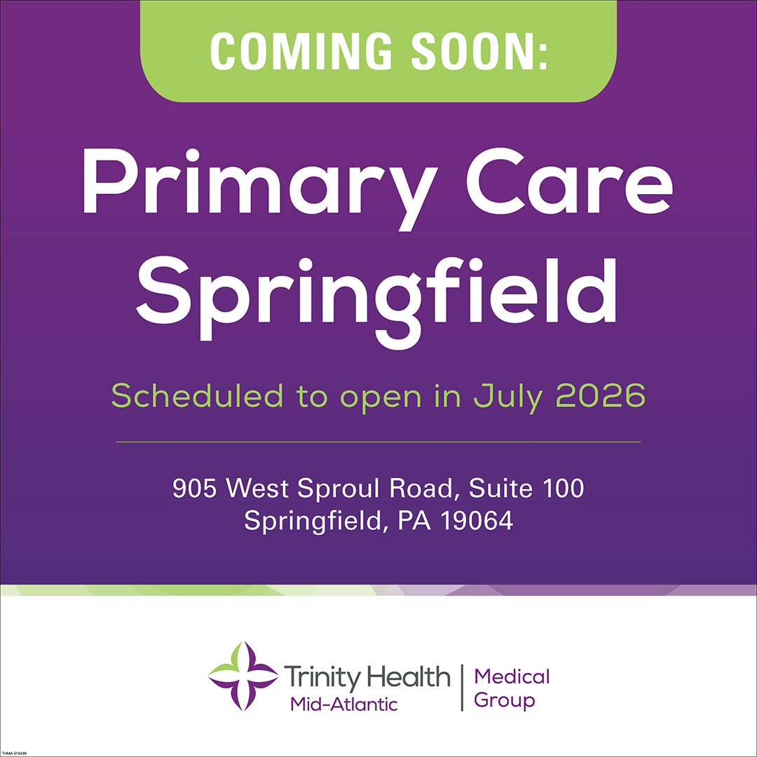 trinityhealthma's tweet photo. Trinity Health Mid-Atlantic Medical Group is excited to announce a new primary care practice in Springfield, increasing access to comprehensive, community-based care in Delaware County. Learn more: https://t.co/H0yZXRIAUa

#NewLocation #ComingSoon #PrimaryCare #Healthcare https://t.co/rmEvNEn2Ui