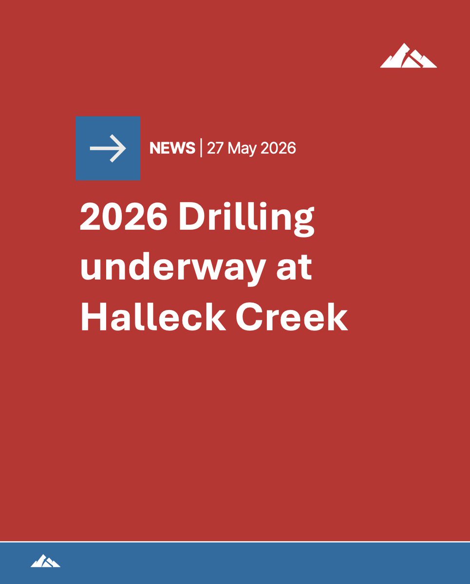 ARRLimited's tweet photo. @ARRLimited commences 2026 drilling at Halleck Creek to support its DFS program.

The campaign includes approximately 3,050m of HQ core drilling across 19 holes targeting higher-grade mineralisation, resource upgrades and additional metallurgical and geotechnical workstreams.
ASX Announcement: https://t.co/6fT4Ed6KxT

ASX: ARR | OTCQX: ARRNF | ADR: AMRRY
