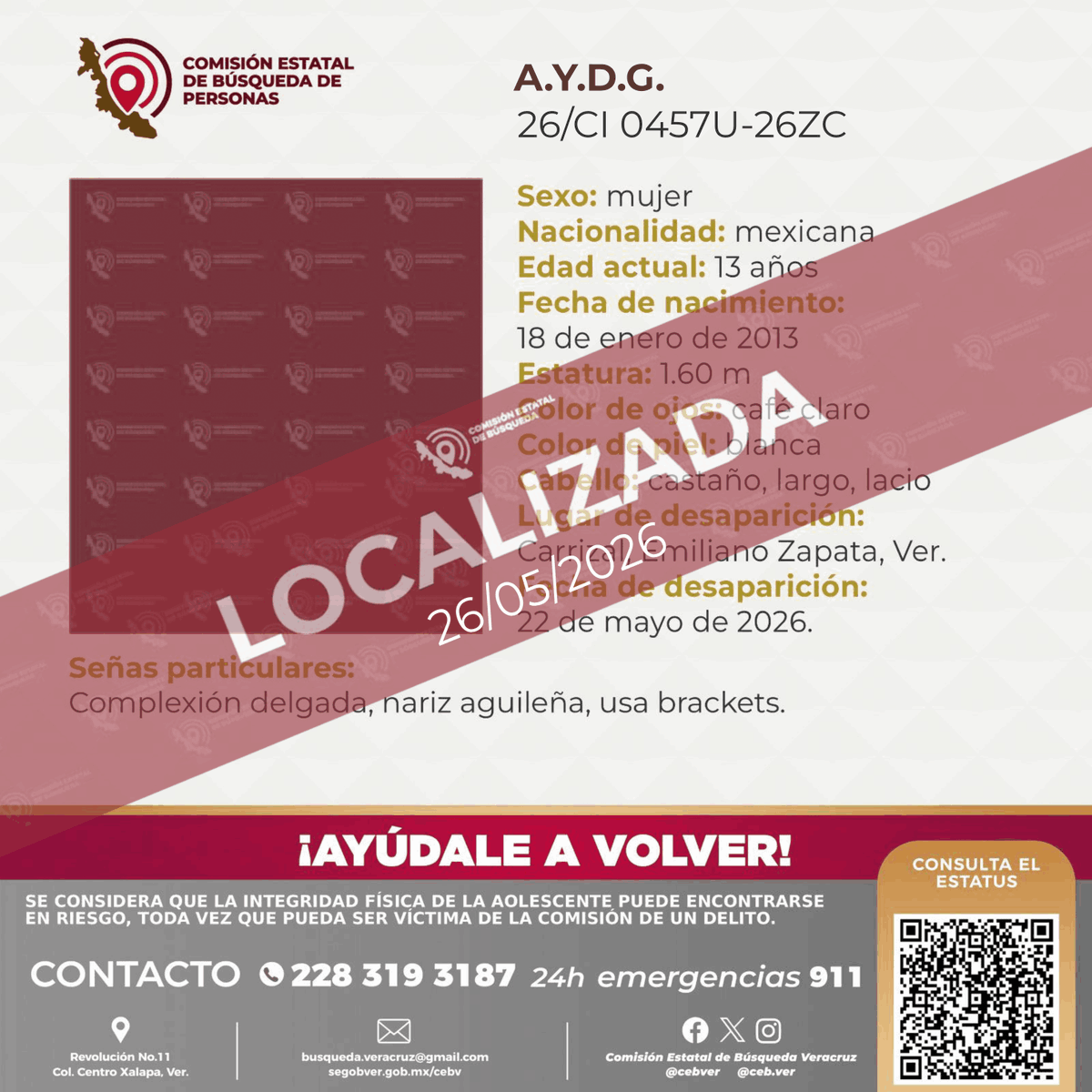 Comisión Estatal de Búsqueda Veracruz tweet media