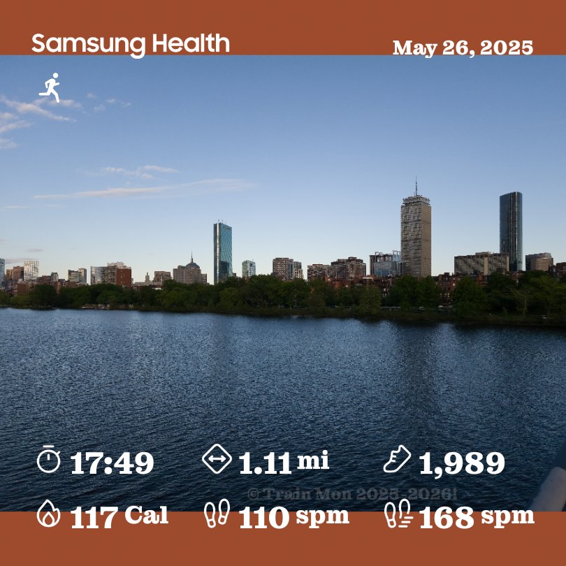 thetrainmon's tweet photo. #GoodEvening #CambMA #Boston! 1.11 Miles #running! #fitfather/#healthydaddy/#dadbod/#fitboss #thisis44 #fitover40 #urbanlife #urbanfitness. Personal #runoutside #runstreak Day 4022! #stillstreaking #runwithnature #irunoutside #runeveryday #realnewenglander. #fitforlife #fit4life. https://t.co/z4ExwsDxCf