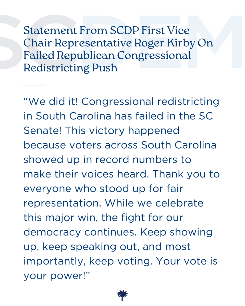 South Carolina Democratic Party tweet media