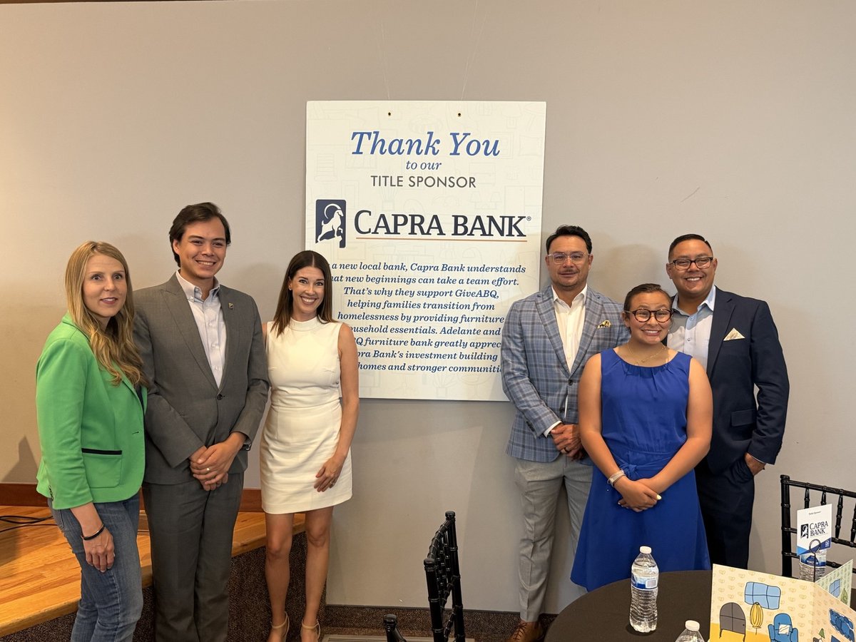 CapraBank's tweet photo. It was our pleasure to serve as the Title Sponsor for the 2026 Board by Board event benefiting GiveABQ. More than $40,000 was raised to support our community's furniture bank!

It was an evening filled with food, drinks, fun, and great company but most importantly, a community coming together to support a meaningful cause. We’re proud to support organizations that continue elevating lives across Albuquerque. #alwayselevating