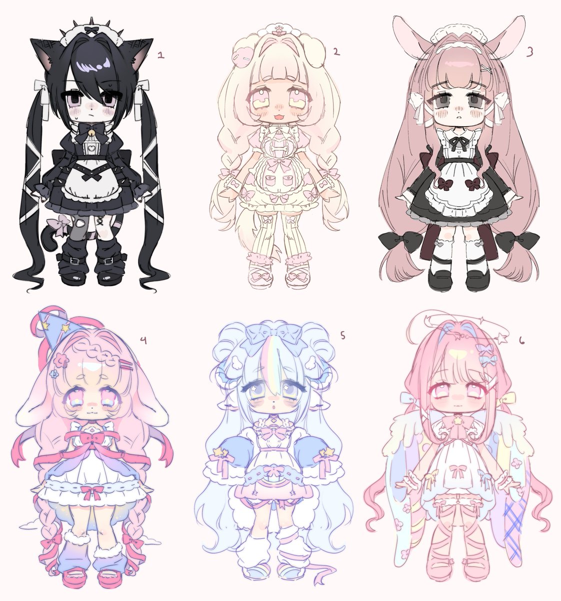cupiepuff's tweet photo. Hii!! here is my second batch of chibi adopts :3
each are $75 and available for preclaim ^^ 
if anyone is interested, please dm or comment! https://t.co/quVB9Ui2HI