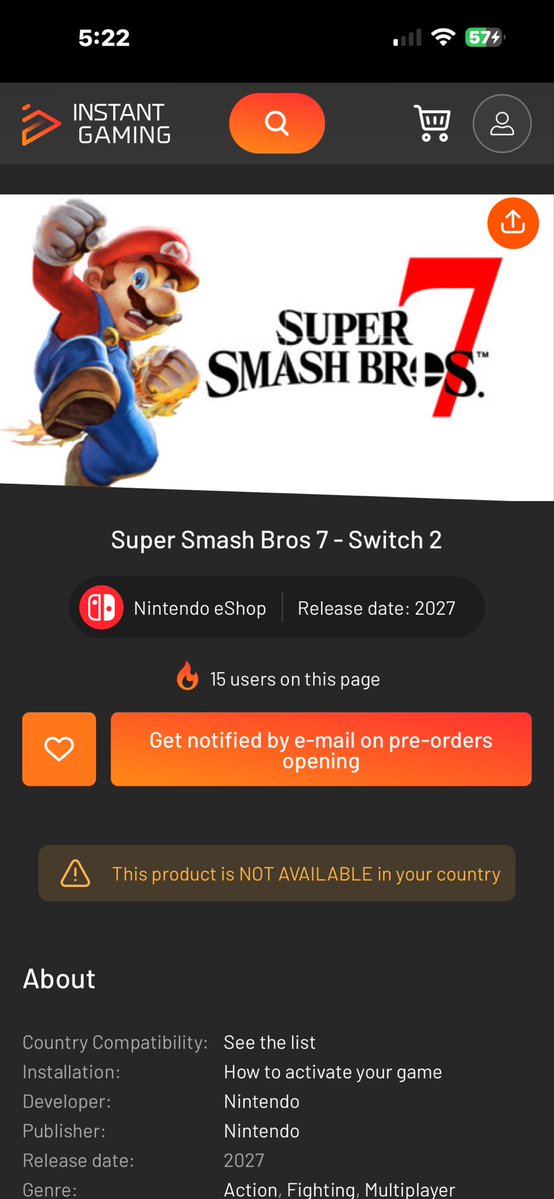 ismailkidd's tweet photo. Super Smash Bros 7 ??? Instant gaming what yall on ?? https://t.co/P9scym40yj