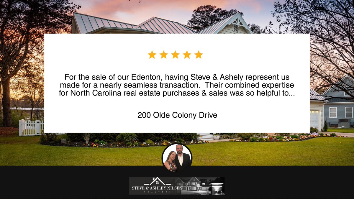 ENC_Realtor's tweet photo. My latest RateMyAgent review in Edenton.
North Carolina Real Estate License 193895
https://t.co/P1FNUPqnRC

...
#ratemyagent #realestateSeasoned &amp; experienced agent for North Carolina residential buy/sell5★★★★★4 bed | 4 bath | 2 car https://t.co/78exqpe0mw
