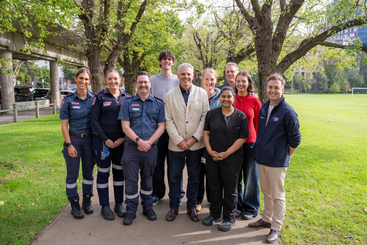 AmbulanceVic's tweet photo. Melbourne was the first city in Australia &amp; one of only a handful of cities in the world delivering pre-hospital ECMO. Peter is alive today thanks to the world-leading emergency care delivered by AV paramedics &amp; The Alfred in his living room. https://t.co/MA08u360ed @AlfredHealth https://t.co/9JsWwe9xHI