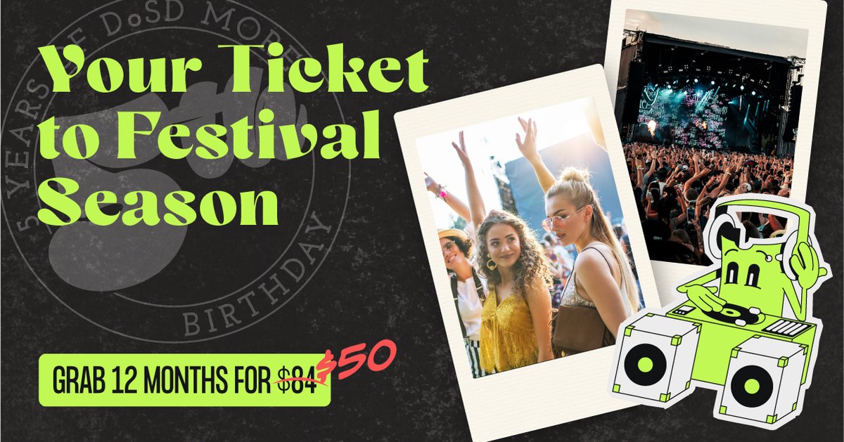 dosd's tweet photo. Festival season is here. Join DoSD MORE for more shows, more reasons to make plans, and a better way into everything coming up. $50 for 12 months. 

https://t.co/e1fLj02uX6 https://t.co/Cc34a41Exw