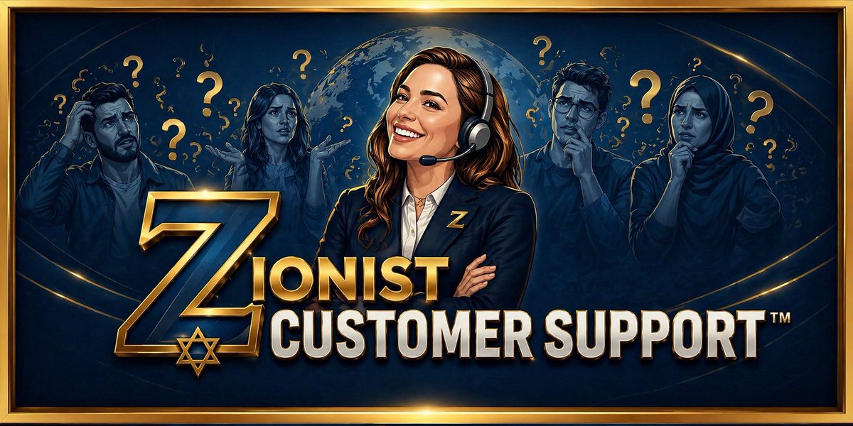 ZionistCS's tweet photo. @SamanthaPe71938 @amusicalweapon Zionist Customer Support™ (generously sponsored by the federal reserve) invites you to lodge your complaints with us in our spaces. 
(Hours are determined in accordance to the Talmud and world domination)
Give us a follow @ZioGrievance @ZioEscalation to be notified of spaces. https://t.co/OOPURtHbOX