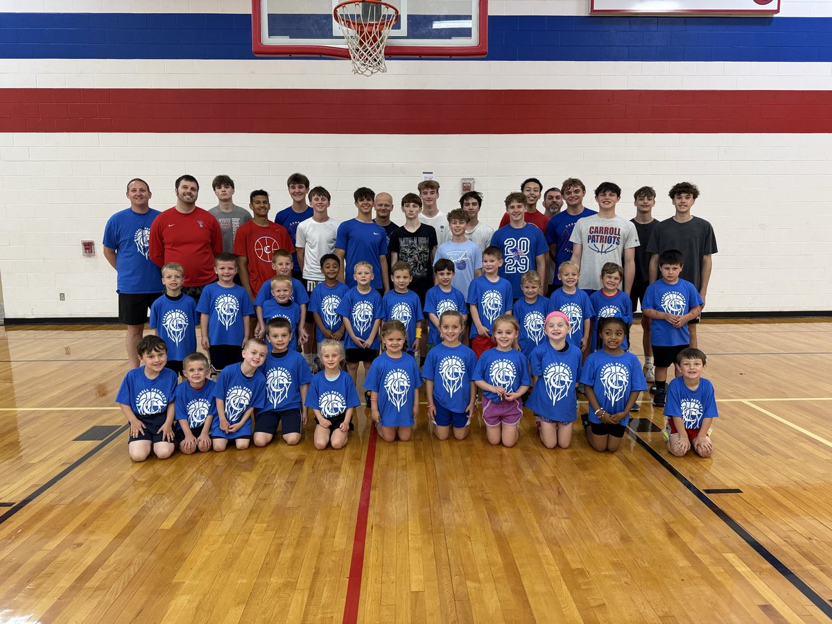 CarrollBoysBB's tweet photo. Ankle-breakers in training. ⚡🏀 Had the absolute best time tonight at our Little Dribblers Basketball Camp with our incoming Kindergarteners and 1st graders.

#PatriotPride https://t.co/GyyYTsY5sw