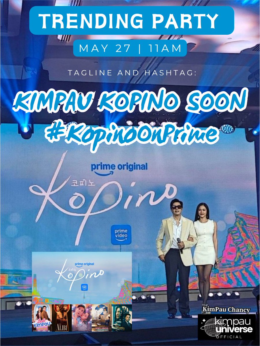 ChaNcy24's tweet photo. Kimpaulandia, make some noise!
We need to hype our mains &amp; their upcoming Prime original series, 
KoPino!

We have trending party at 11AM.
Pls. join us &amp; use the tags below. 
See you later

TAGLINE &amp; HASHTAG:

KIMPAU KOPINO SOON

#KopinoOnPrime 

@prinsesachinita @mepauloavelino https://t.co/rvapq8bC4P