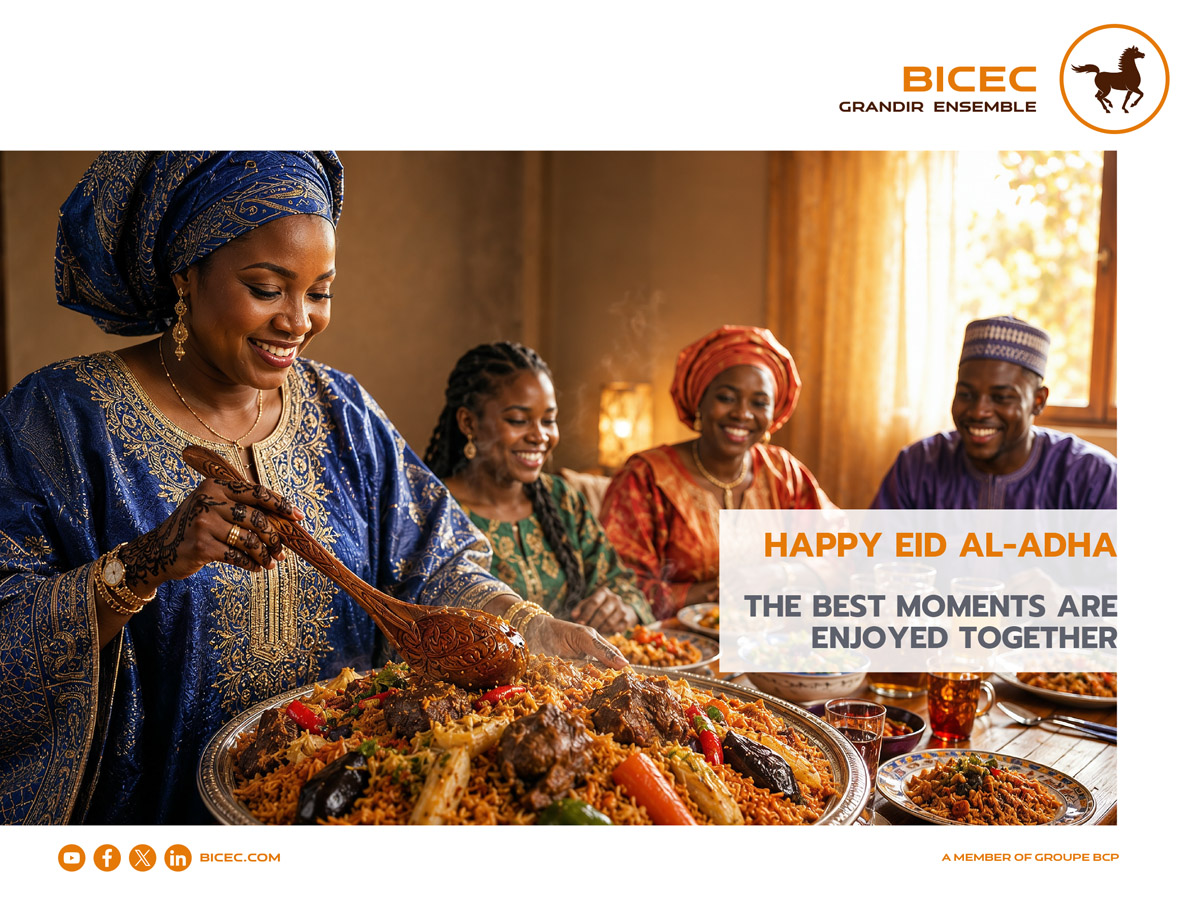 BICEC_SA's tweet photo. [Fête de la Tabaski - Happy Eid Al-Adha]
La BICEC souhaite une bonne fête de la Tabaski à toute la communauté musulmane.
BICEC wishes the entire Muslim community a happy Eid al-Adha. https://t.co/2N5fkNKy41