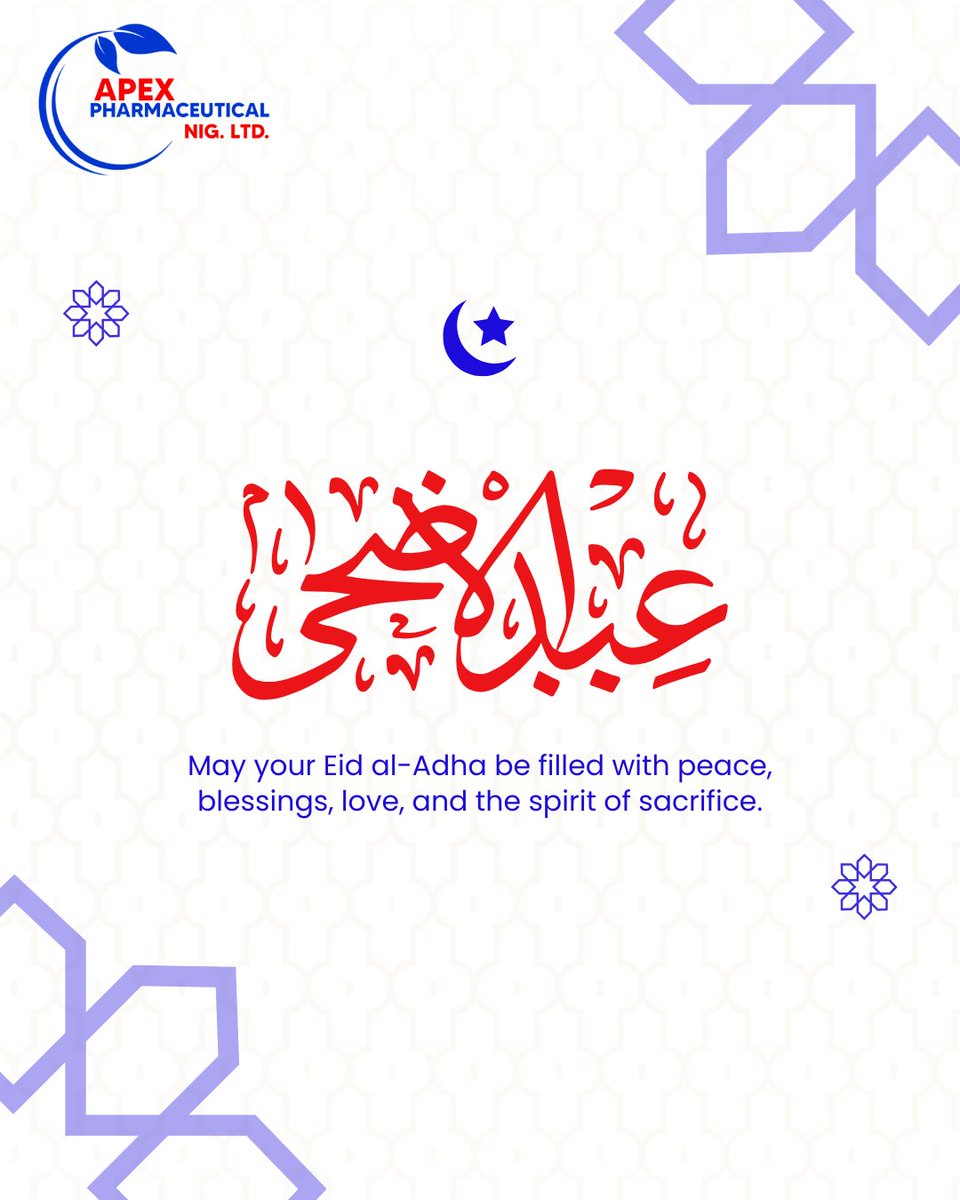 Mujaheedpharm's tweet photo. Eid al-Adha
May your Eid al-Adha be filled with peace, blessings, love, and the sprite of sacrifice.
#eidmubarak #eiduladha #Eid https://t.co/5RnUpXcg6t