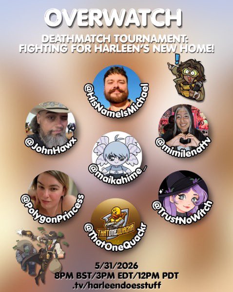 ThatOneQuackr's tweet photo. Can’t wait to see y’all Saturday!! (Host: @HarleenStuff ) https://t.co/lyVppIuWaA