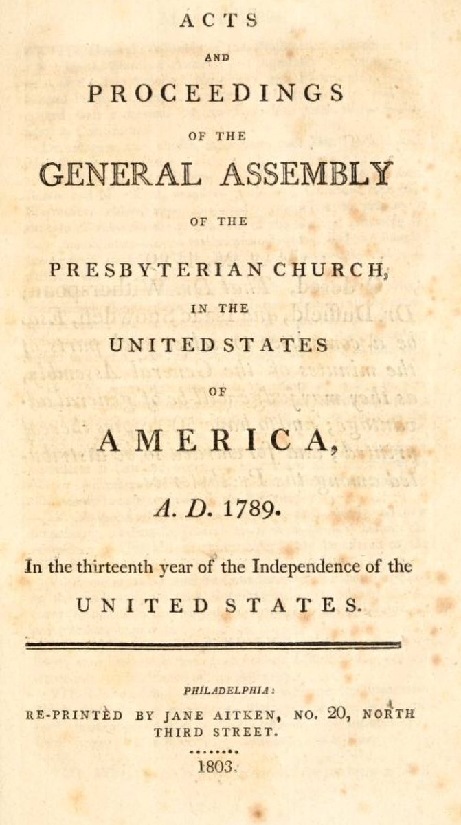 d3bach's tweet photo. “We adore Almighty God, the author of every perfect gift, who hath endued you with such a rare and happy assemblage of talents, as hath rendered you equally necessary to your country, in war and in peace.” Presbyterian General Assembly to President #GeorgeWashington, May 26, 1789 https://t.co/qYCwcMpdFS