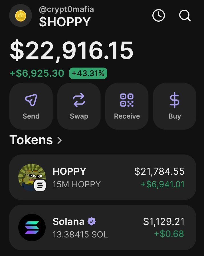cryptomafiia's tweet photo. 7x✅✅✅✅✅✅✅✅✅✅✅✅

$HOPPY

Mcap:$1.4k

CA:2RWndXkxWkaKhGjE7dZivVbK5qXtpwnCZJ1jpnxapump

#sol #memecoins #PumpSwap #memecoin #cryptogermany #Sol $SOL $BTC  #bitcoingermany   
 @Pumpfun #Solana #SOL #SolanaEcosystem #SolanaCommunity #SolanaNetwork #SolanaChain #SolanaNFT #SolanaDeFi #SolanaSeason #SolanaSummer #HOPPY