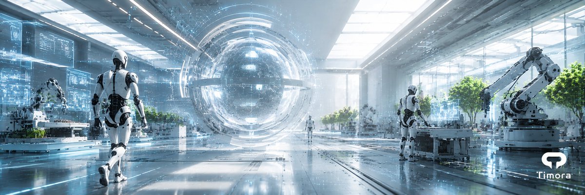 Timora_Ai's tweet photo. The physical era of AI is here. 2026 marks the watershed where Physical AI moves from demos to massive scale value. Powered by spatial intelligence, humanoid robots and autonomous systems aren't just following code—they truly understand and navigate the real world. This is a total restructuring of global productivity. 

#PhysicalAI #Robotics #Timora