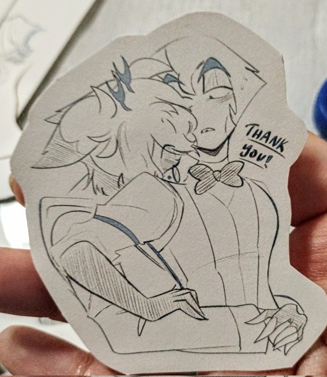levtuves's tweet photo. The printer is low on ink tho so there's a blue hue to me but 🥲 was told they look nice https://t.co/Al1X5b8Y9e