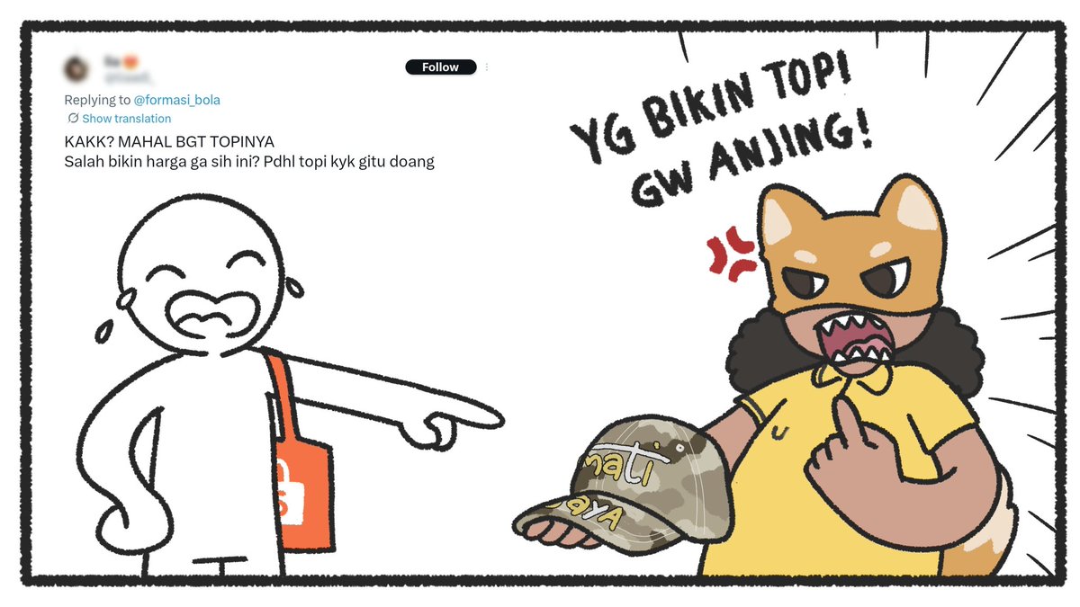 lika-liku anjing jualan topi 