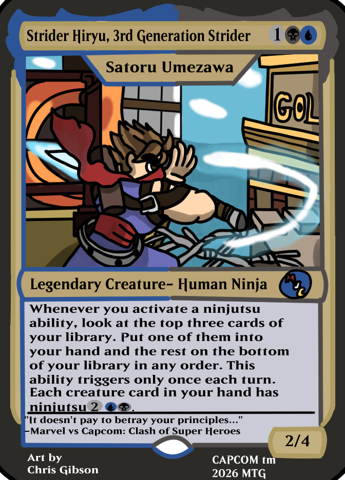 ScattershotStu2's tweet photo. Hey guys! Sorry guys for not responding recently. Been really busy and also got a stomach bug that was really bad. However, I am back and wanted to show you some new stuff I have been working on. I don't new comic pages yet but I do have more MvC x MTG proxies. Hope you enjoy! https://t.co/r1QcIbdlLe