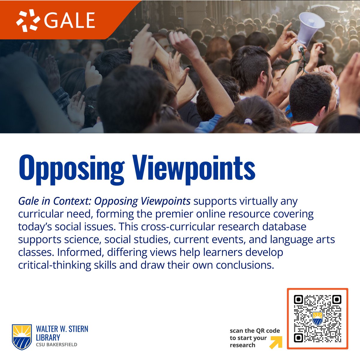 WWStiernLibrary's tweet photo. 💭 Do you want to improve your arguments or make sense of different opinions? Explore the database, Gale in Context: Opposing Viewpoints to help you develop your understanding on today's issues, and back it with research.

Check out Opposing Viewpoints: https://t.co/Q1boO6AonO https://t.co/2RTcU7oLOK