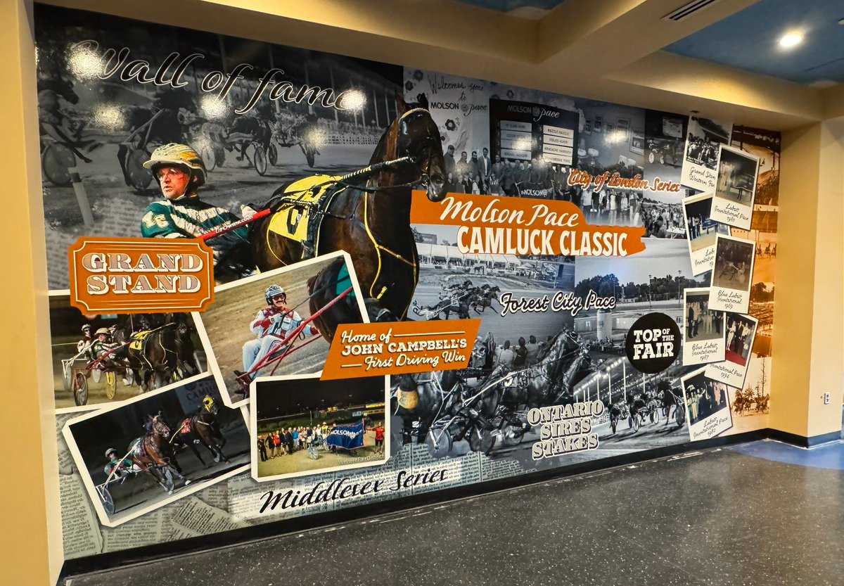 TheRacewayWFD's tweet photo. As construction continues on site, we gave our entrance and lobby a nice cosmetic enhancement ahead of this year’s Camluck Classic. Thanks to our amazing graphic designer Jake MacDonald for the terrific work on these treatments. https://t.co/KCGse4DNYL