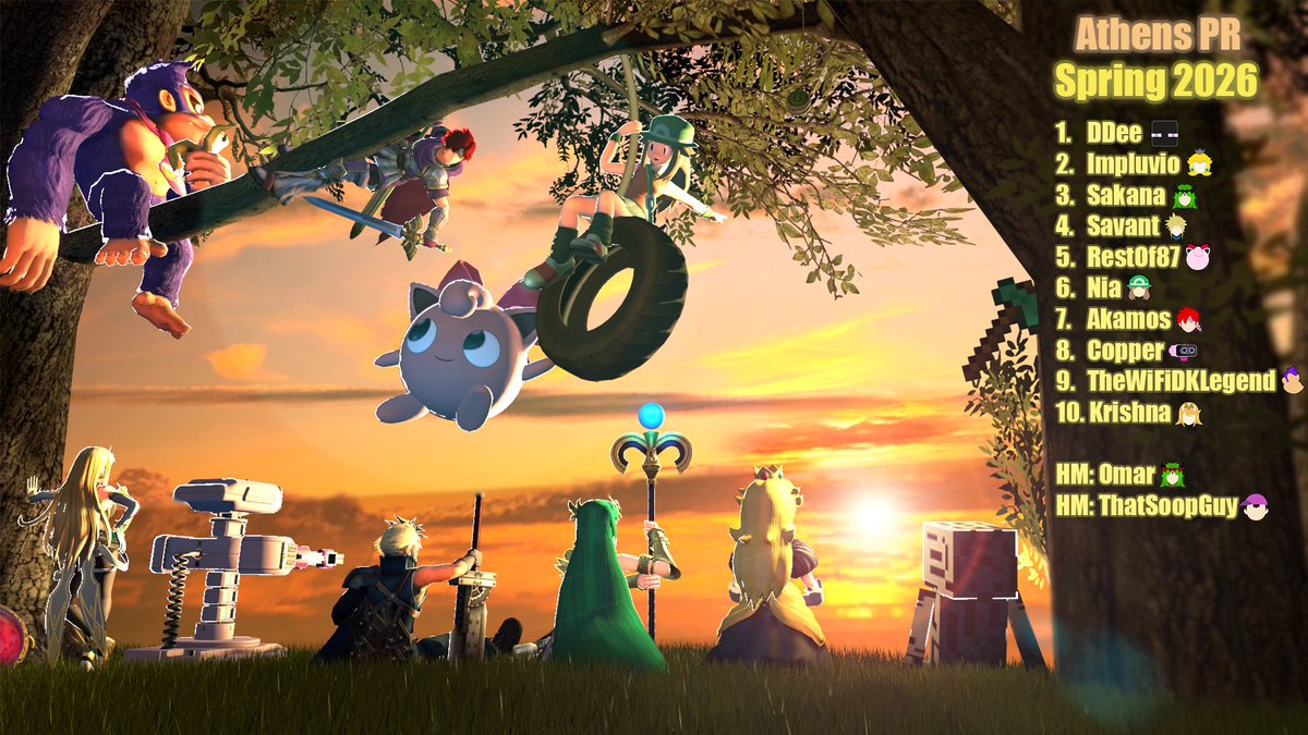 UgaSmash's tweet photo. A big congratulations to everyone on UGA/Athens PR for the Spring 2026 season! This marks the end of an era, as all four of our Head TOs have graduated.

Name Pending will continue, and we hope you’ll support it! For now, though, so long, and thank you all for playing! https://t.co/ZdxvRq6AZV