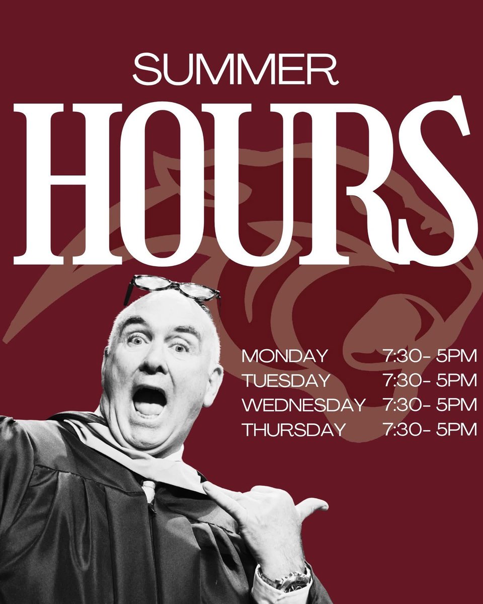 PelionPanthers's tweet photo. Summer Hours Update ☀️ Our office will be operating on summer hours Mon–Thurs 7:30 AM–5:00 PM now through July 24th.
Parents and students, we are still here for you all if you need assistance or have questions. We hope everyone has a safe, restful, and fun summer break! 🌴📚✉️ https://t.co/tDYTElcZnS