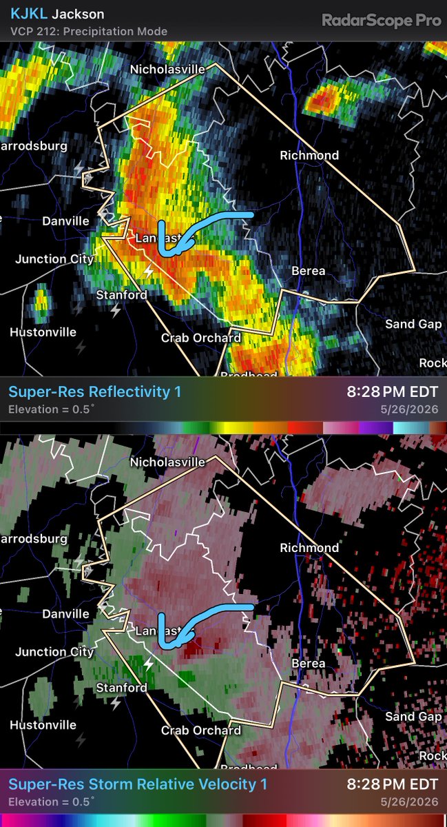 AL_Fresh12's tweet photo. @NWSLouisville Need to watch the inflow winds here https://t.co/kp6vDhALDW