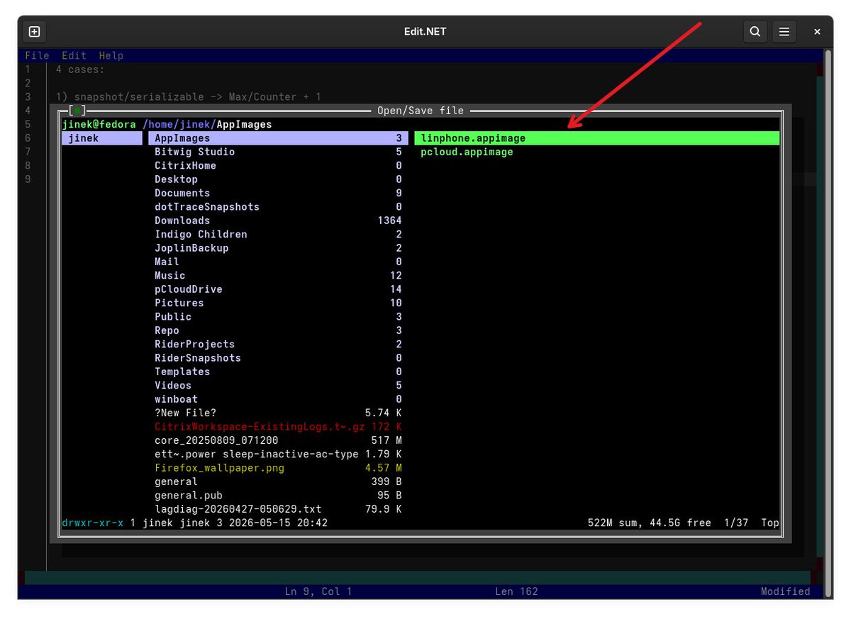 jinekLESNIK's tweet photo. @SitnikAdam Check EditDotNet https://t.co/VXm9KB2PxT It spawns ranger as a child process in a build-in child window.  (settings->experimental-> file picker->ranger) There is a dotnet project for that. https://t.co/mP1w4X06nC