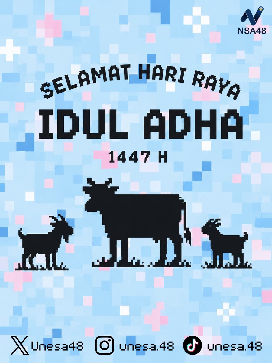 Unesa48's tweet photo. Selamat Hari Raya Idul Adha 1447 Hijriah
Rayakan dengan hati yang tulus, iman yang kuat, dan kebersamaan yang hangat. Saatnya berbagi, peduli, dan menebar kebaikan untuk sesama 🌟🌙 https://t.co/RiYRSikksQ