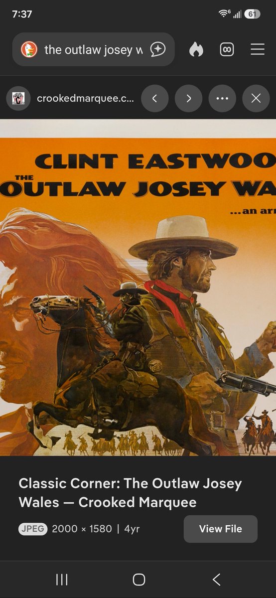 PappaCoy's tweet photo. @Soaringeagle45 The Outlaw Josey Wales is one of my all-time favorites!! https://t.co/NlsQTylpV1