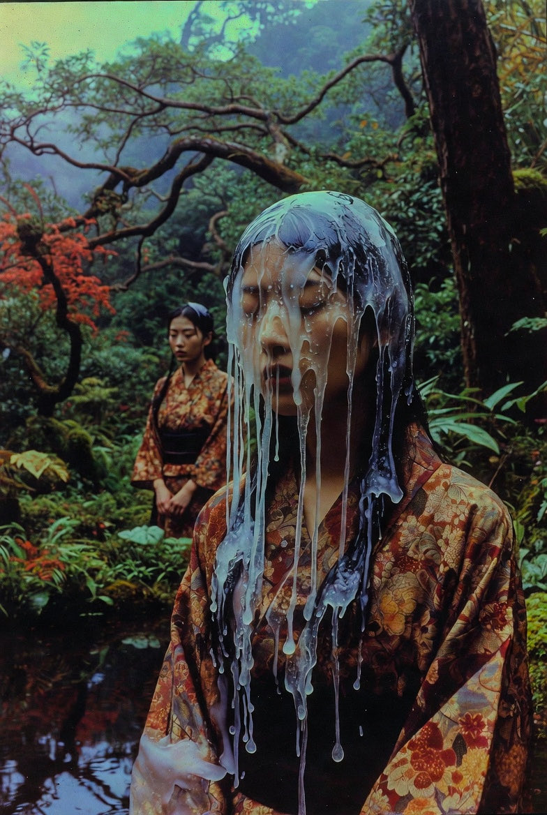 FluidFlowWorld's tweet photo. Lost to the deep woods and the older magic that guards them. 🌲✨ Some secrets are better left undisturbed.
#DarkFantasy #ForestMagic #SurrealArt #Mythology #GhostStory #CinematicPhotography #FantasyArt #EnchantedForest #MysticVibes #SpookySeason #ArtisticExpression #Folklore #Storytelling